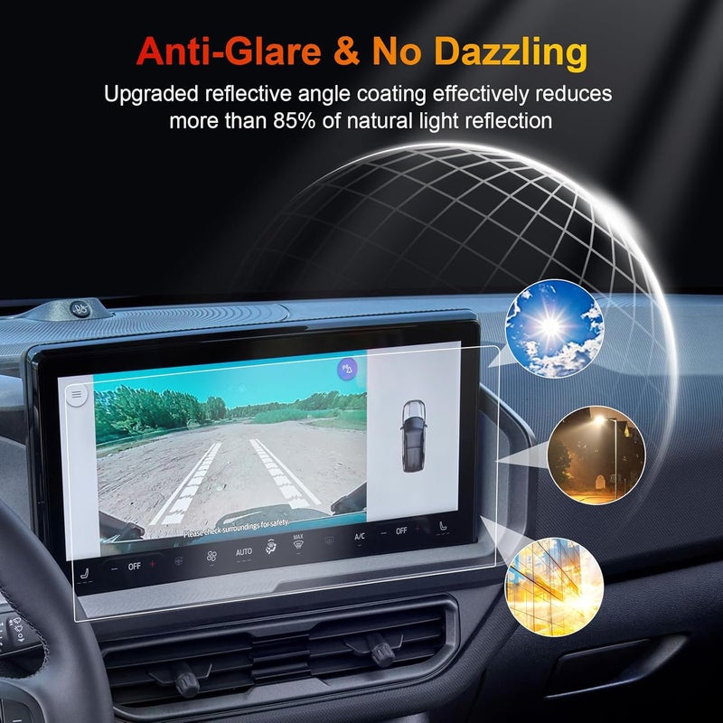 BSTW 2025 Ford Bronco Sport Screen Protector for 2025 Bronco Sport Big Bend/Heritage/Outer Banks/Badlands SYNC 4 13.2" Display Anti Glare Tempered Glass Protective Film (Bronco Sport 13.2-In Matte) - Image 3